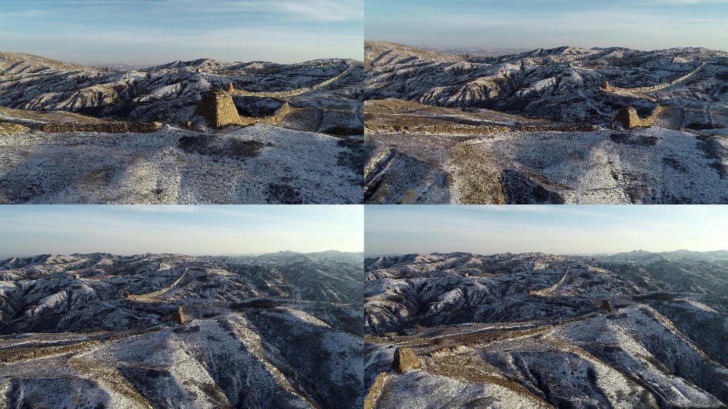 雪后塞北长城