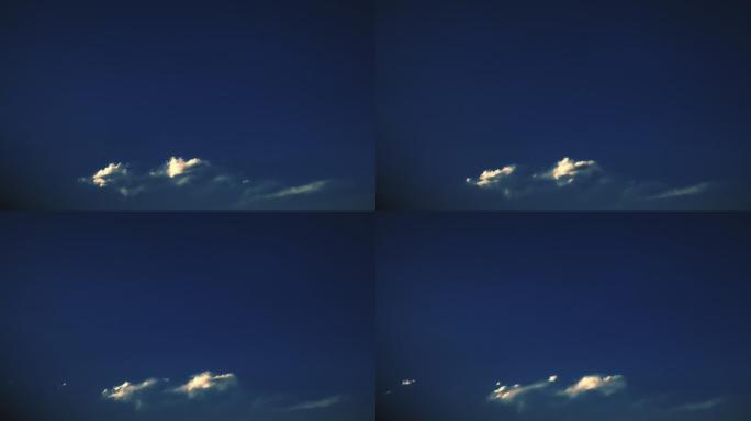 【HD天空】深蓝少云天空暗蓝云影虚幻时空