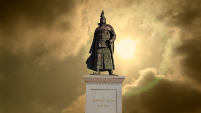 北陵皇太极雕像延时摄影