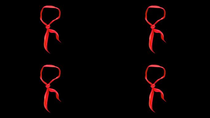 4k红领巾飘动带通道素材