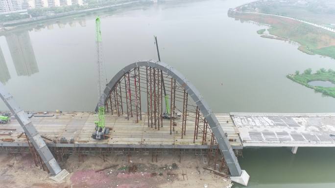 桥梁建设起重机钢结构（4K50帧）