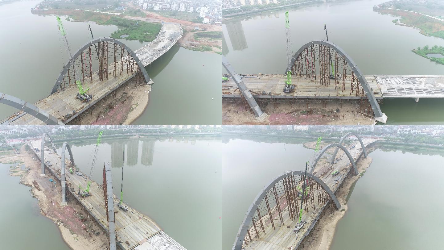 桥梁建设起重机钢结构（4K50帧）