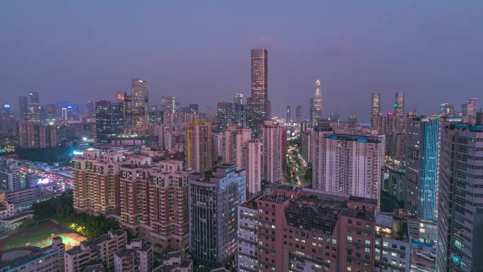 深圳_南山CBD_日转夜延时4K