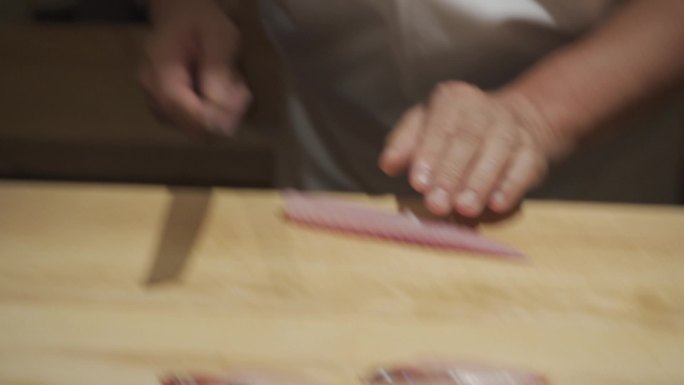 日式日料日本料理日餐馆厨师制作鱼生寿司9