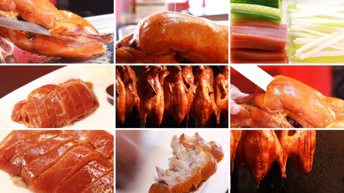 烤鸭制作切片