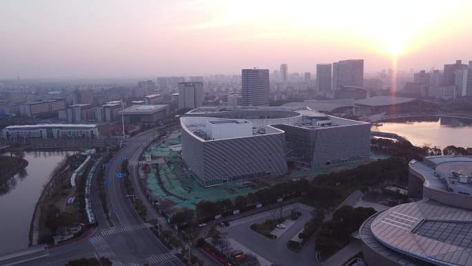 40组扬州地标建筑航拍视频素材