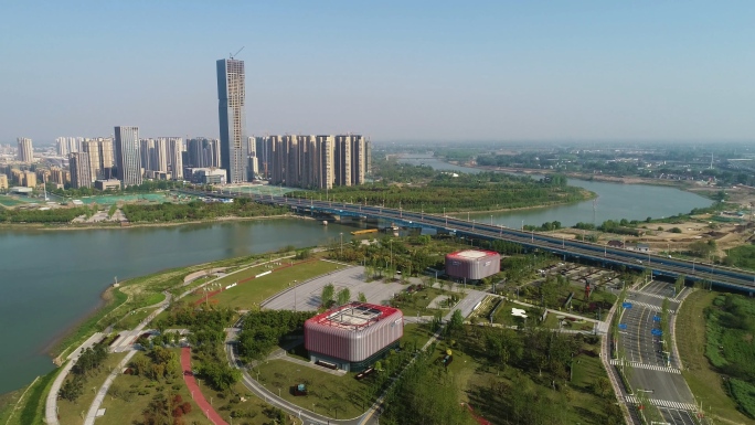 2021扬州三河六岸公园航空馆航拍4K