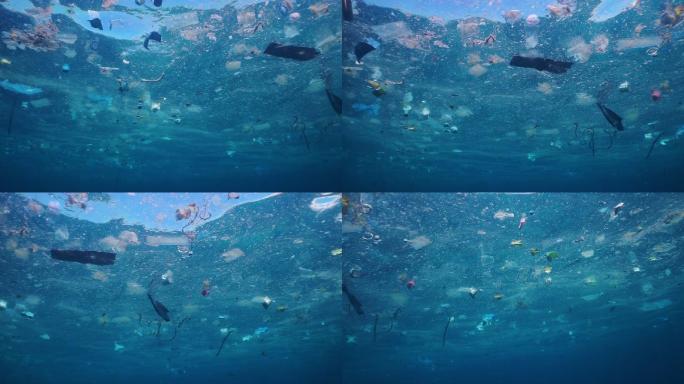 海洋塑料污染塑料袋一次性肮脏
