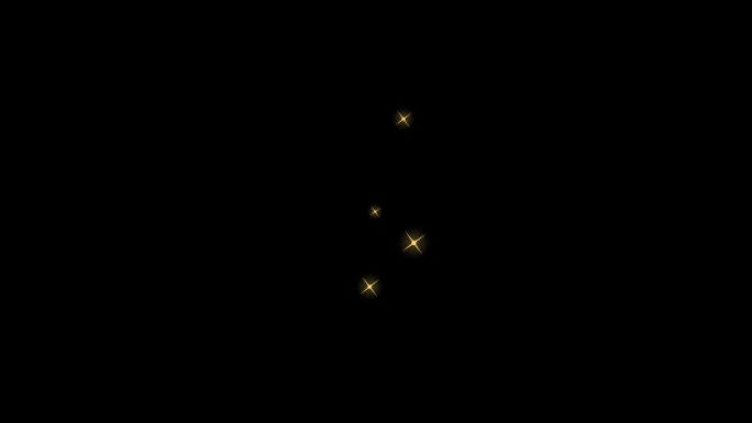 金色星光闪闪带透明通道-1
