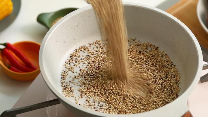 健康食材三色藜麦烹饪制作过程