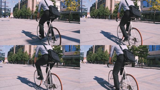 男子骑自行车