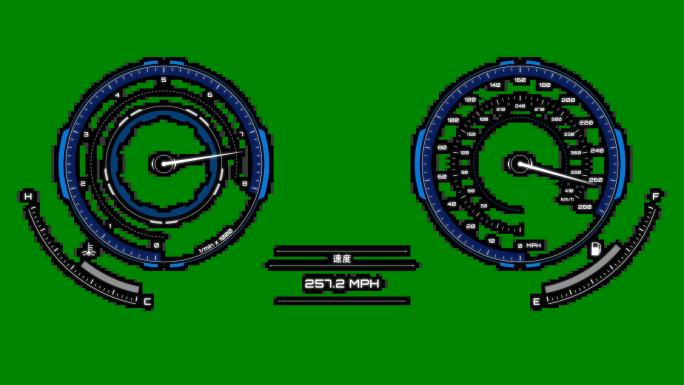 科技感汽车仪表盘元素