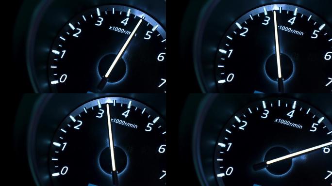 汽车加速启动飙车赛车转速表速度跑车