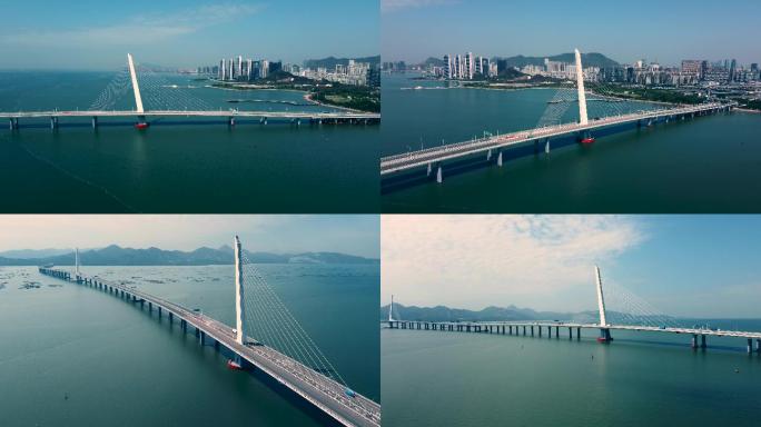 深圳湾大桥4K航拍15s短视频