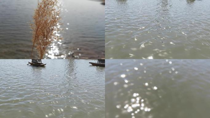 波光粼粼的水面-河水