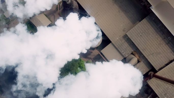 工业烟雾排放烟斗天空工厂
