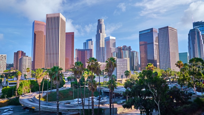 洛杉矶白天城市景观