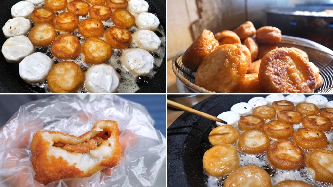 传统小吃油墩制作过程