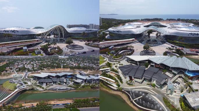 海南三亚国际免税城航拍