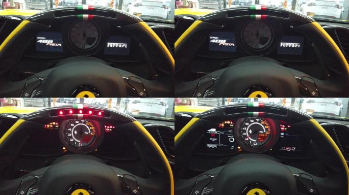 法拉利488仪表盘驾驶舱