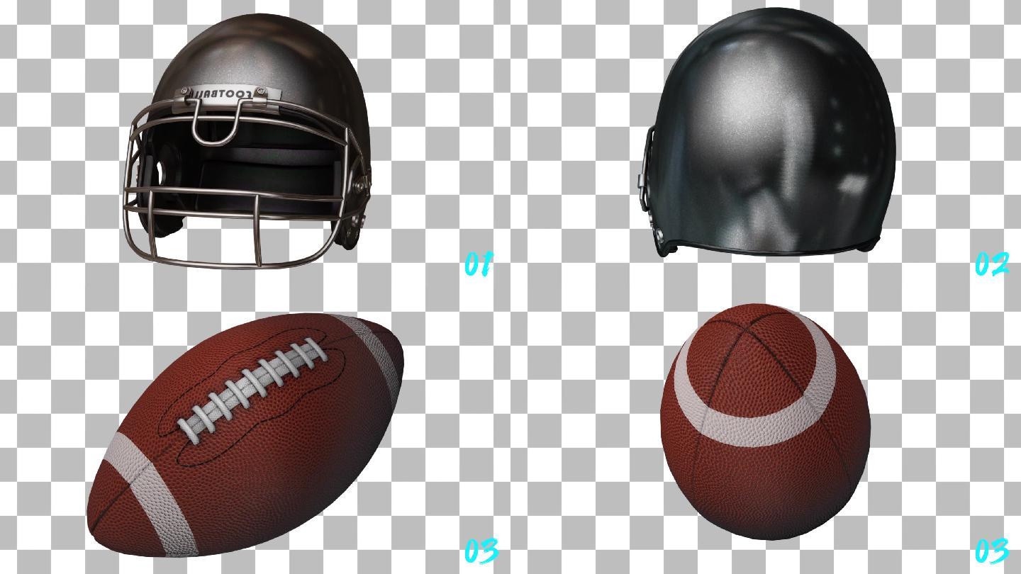 头盔橄榄球-带透明通达