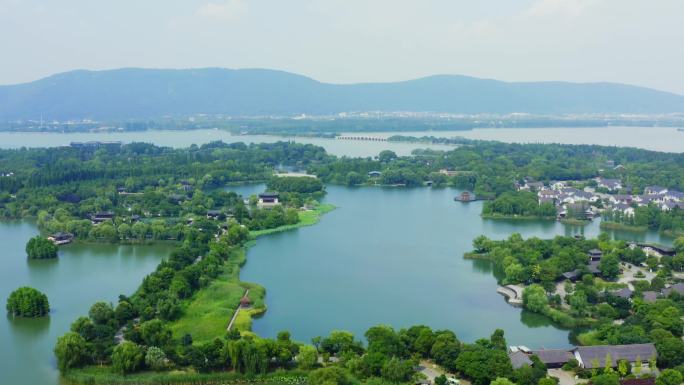 城市湿地公园航拍