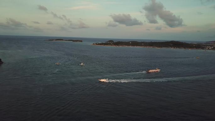 国外绝美海岛沙滩码头航拍