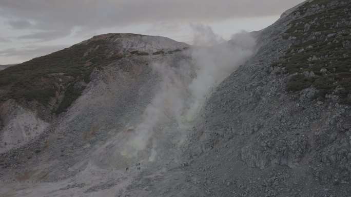 日本北海道网走市硫磺山温泉景点