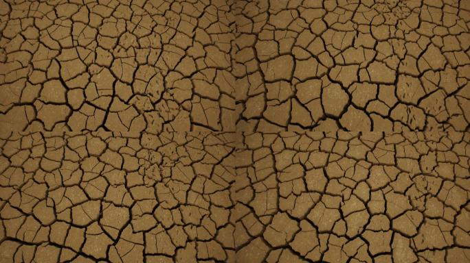 沙漠龟裂纹极度旱干涸枯竭