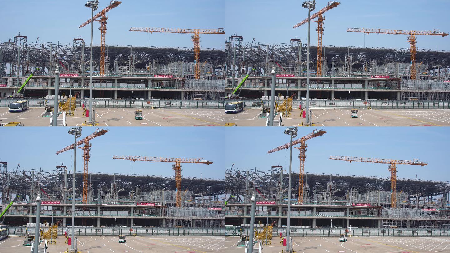 杭州萧山机场国际机场T4航站楼建设忙碌
