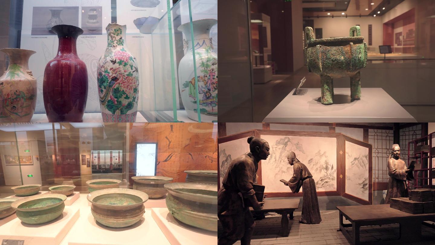 4K博物馆青铜器陶瓷文物展览陈列历史文物