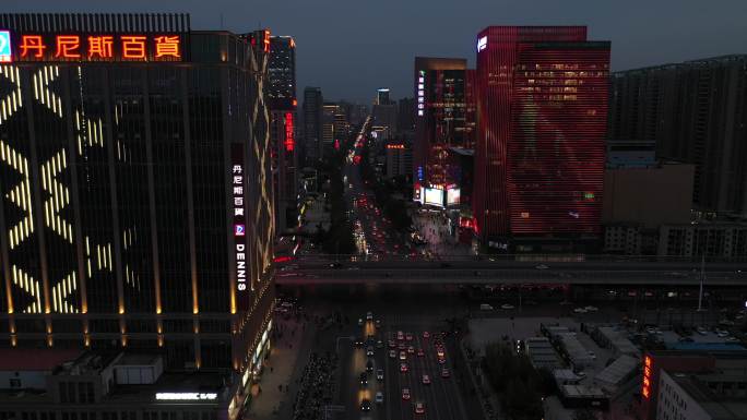 郑州国贸360商圈夜景航拍4