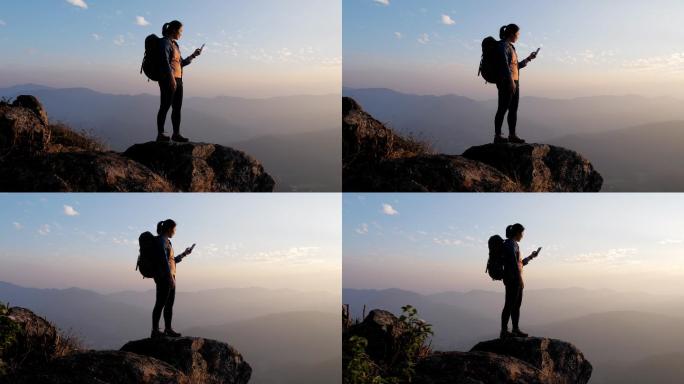 远足女子爬山登山女性女人女士女孩