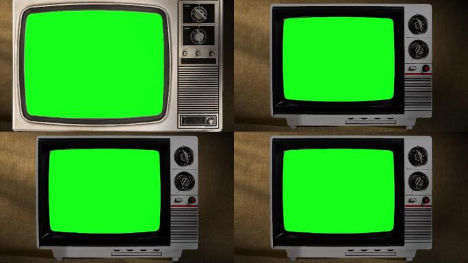两款怀旧老电视机画面