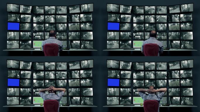 闭路电视画面保安大屏幕屏幕界面监视监测