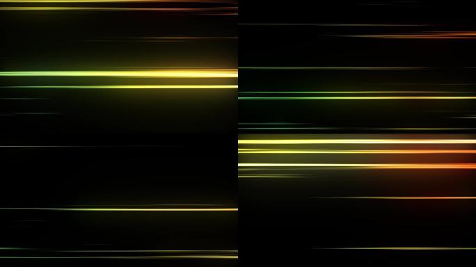 4K彩色金色发光穿梭速度线特效-循环