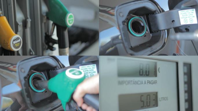 给汽车加气油站油价飞涨上涨的油价
