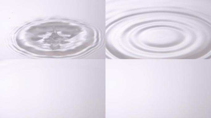 水滴在白水上的形状。