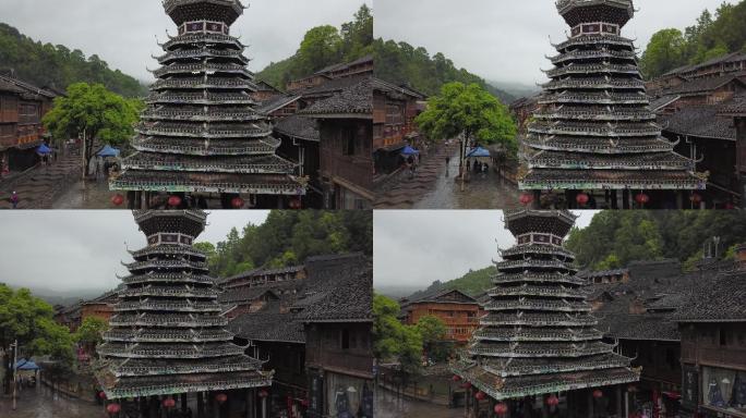 高清鼓楼旋转视频素材