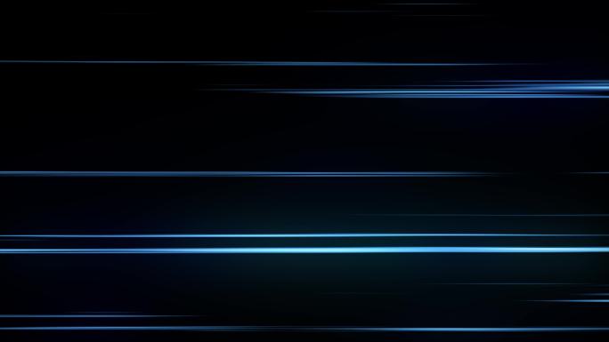 4K蓝色发光加速穿梭穿越速度线特效-循环