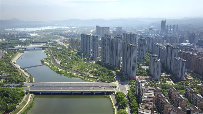 【4K】浙江诸暨市大景