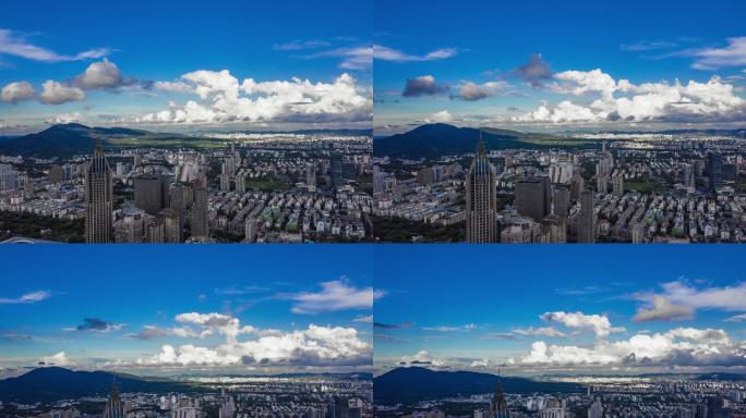 4k南京延时新街口风光车流人流