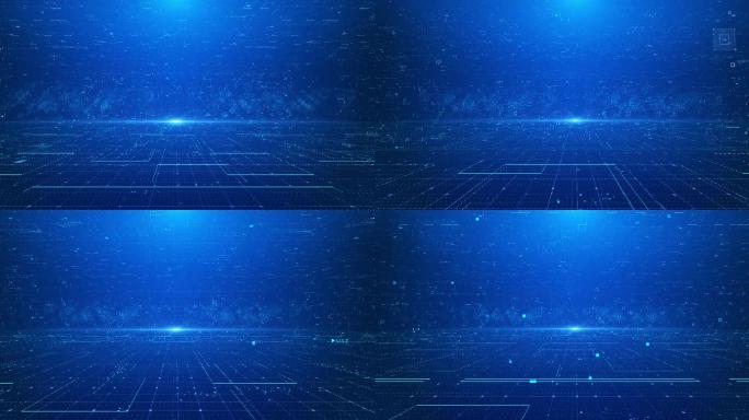 震撼大气蓝色科技感背景视频素材