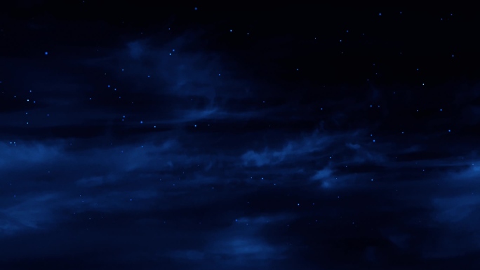 【HD天空】蓝色云层夜晚夜空静谧星空星星