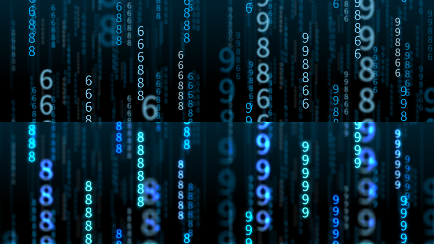 蓝色简洁科技股票代码数据上升循环动态背景