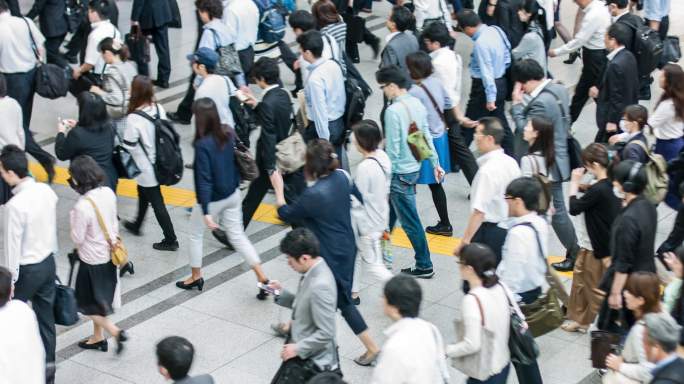 上班的人人文人流量万家灯火车流量早高峰上