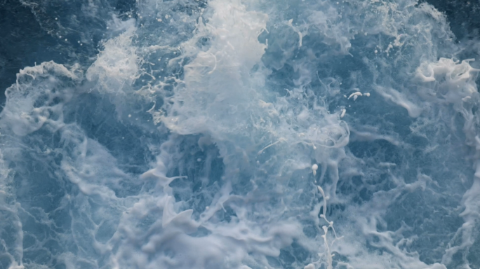 深海海浪翻滚升格慢镜头