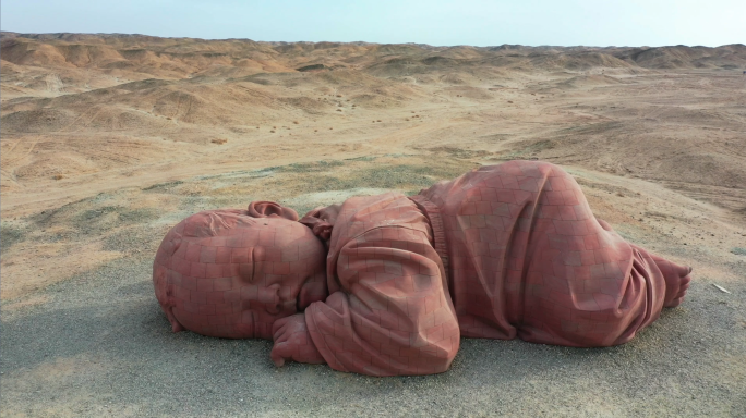 甘肃酒泉敦煌瓜洲大地之子航拍4k