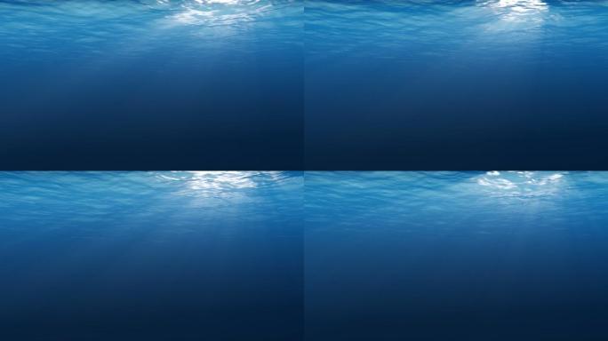 水下水波水纹灯光大海