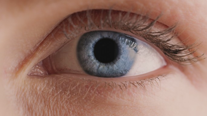 灰色眼睛特写眼神瞳孔睁眼眼白视网膜人脸识